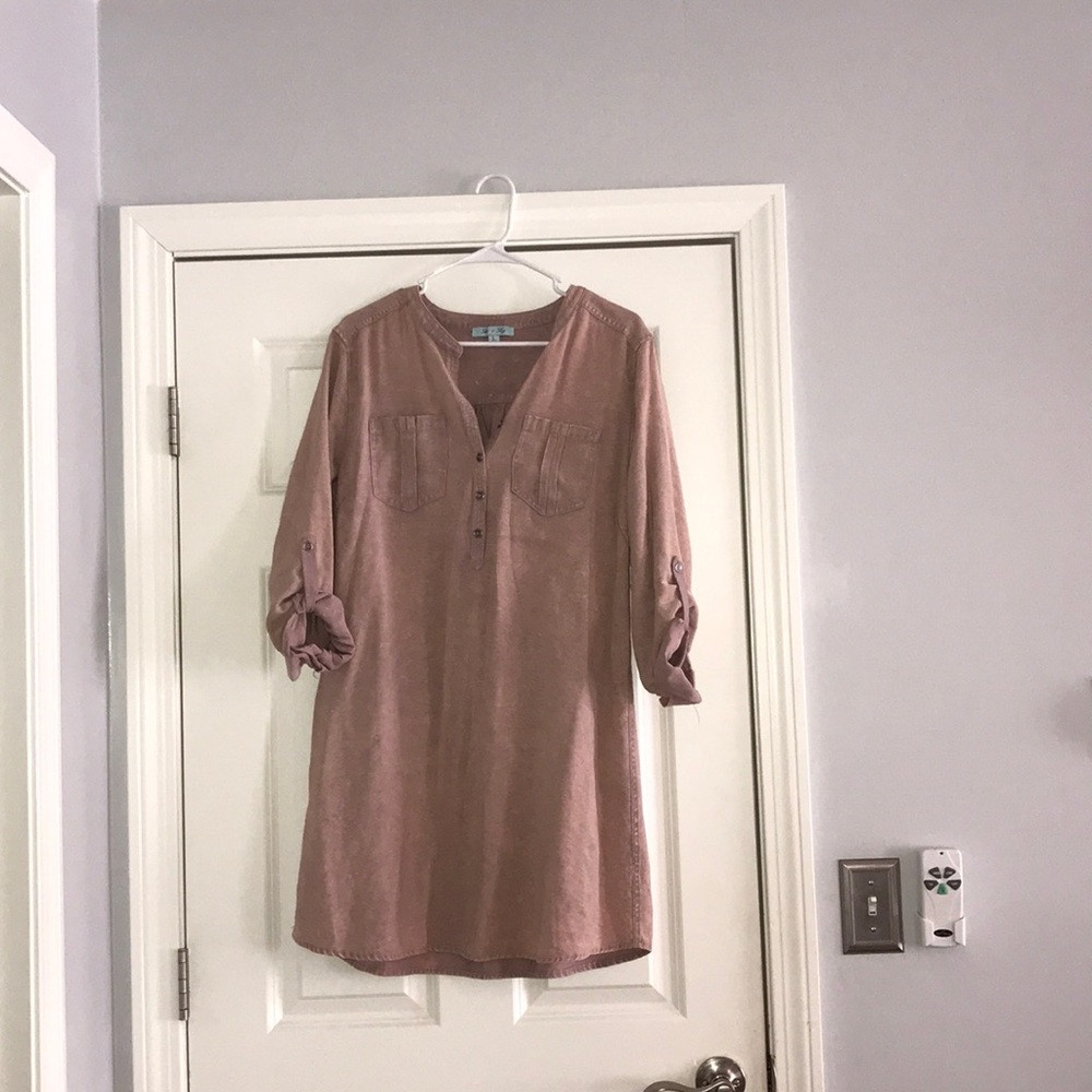 3/4 sleeve shift dress